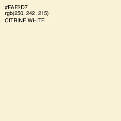 #FAF2D7 - Citrine White Color Image